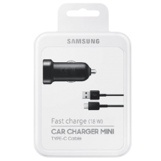 Samsung Fast Charge (18W) CAR CHARGER MINI TYPE-C Cable