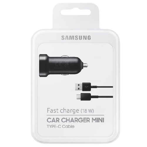 Samsung Fast Charge (18W) CAR CHARGER MINI TYPE-C Cable